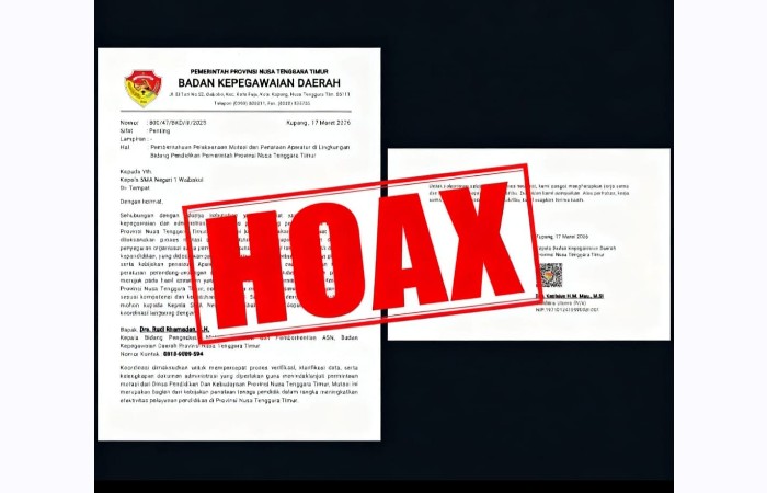 BKD NTT Sebut Surat Koordinasi Jelang Pelantikan Kepsek Hoaks, 104 Calon Tetap Dilantik