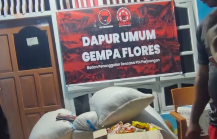 PDI Perjuangan Manggarai Timur Dirikan 22 Dapur Umum untuk Korban Gempa Flores