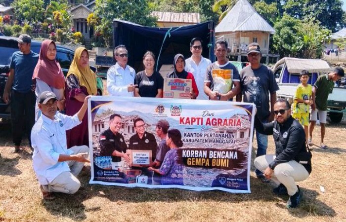 KAPTI Agraria Salurkan Bantuan untuk Korban Gempa di Reok Manggarai