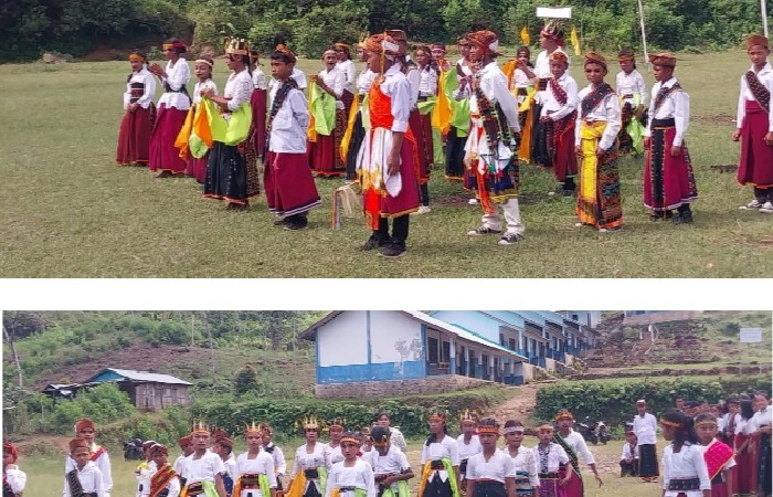 Luncurkan 100 Tahun SDK Lungar, Siswa SD dan SMP Tampilkan Tarian Sae Tiba Meka